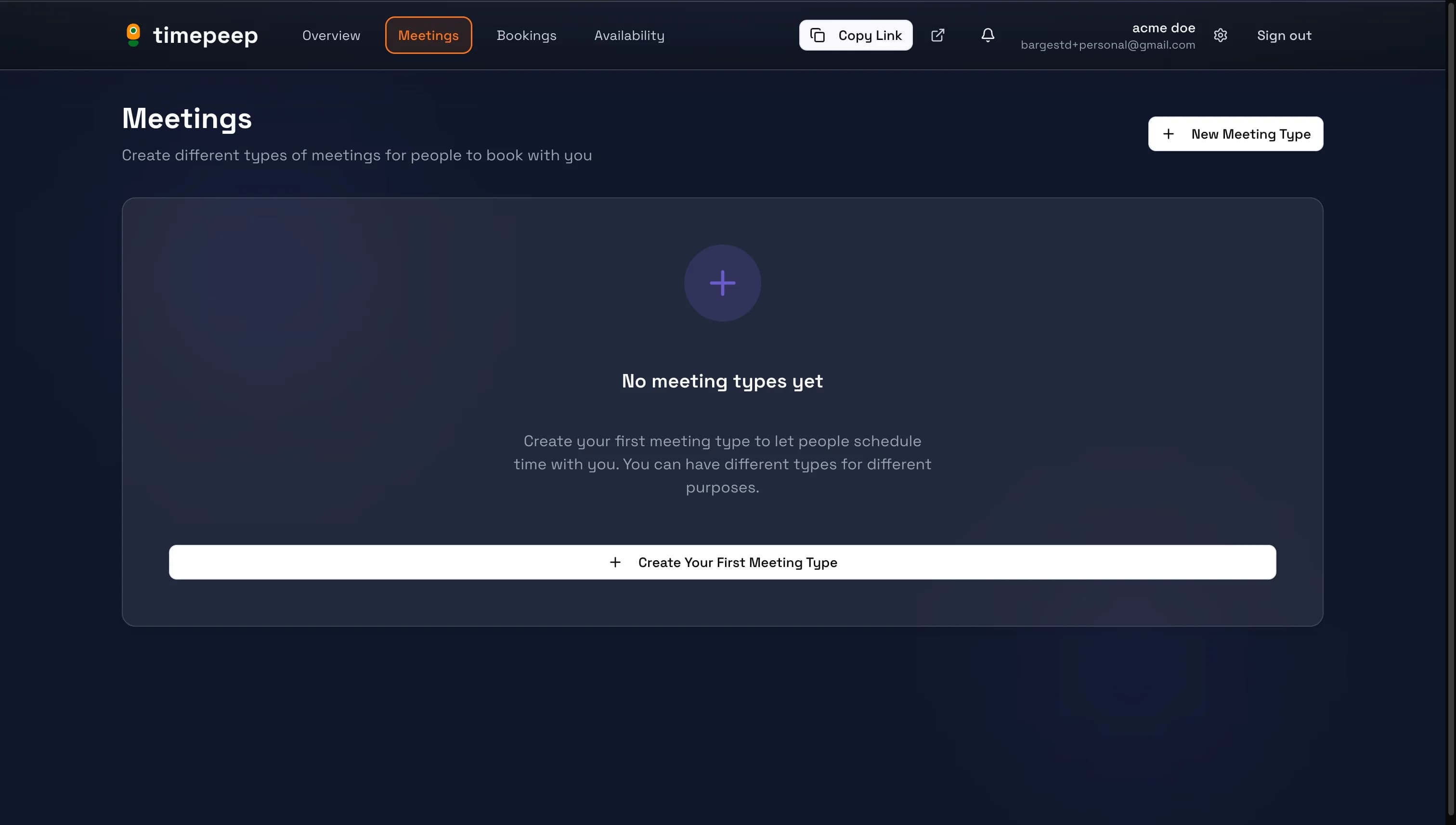 Navigate to Meetings